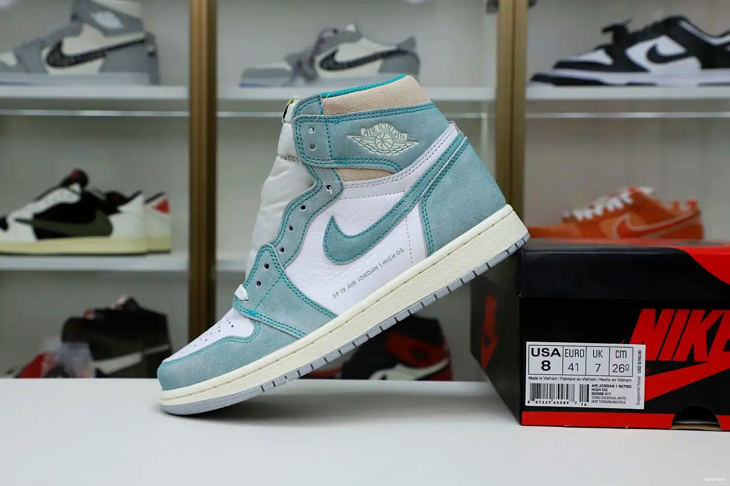 HIGH JORDAN RETRO 1 'TURBO GREEN' Kimikick OG AIR 0518